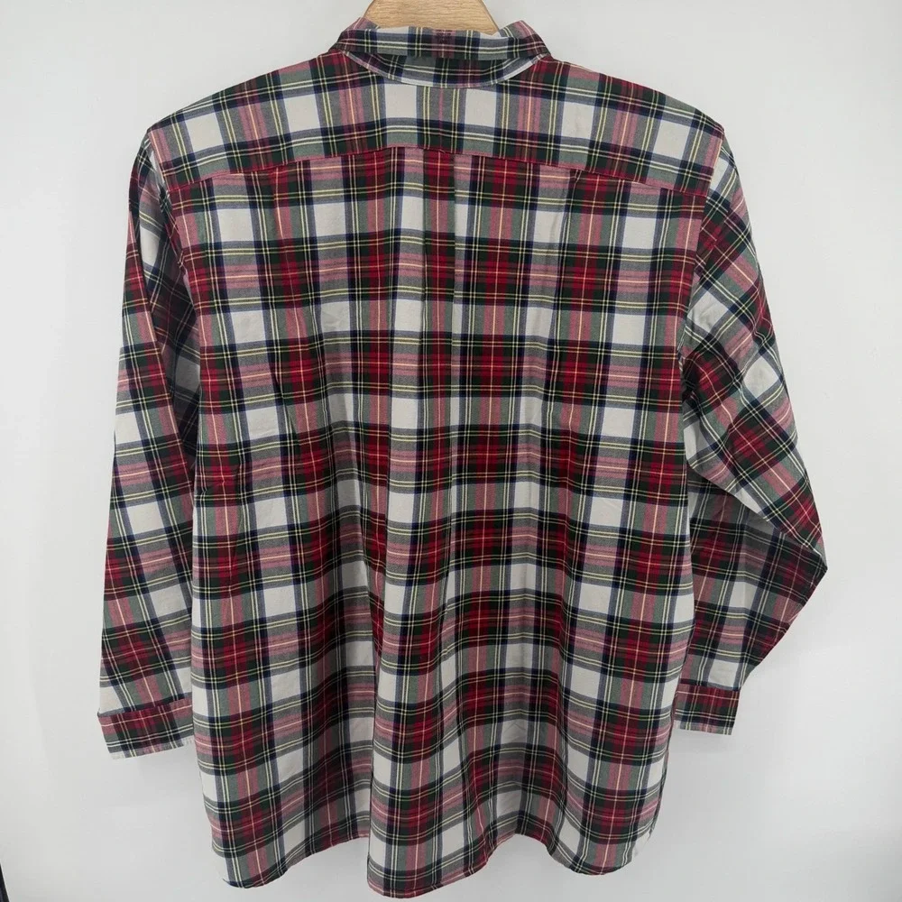 Polo Ralph Lauren Button Down Shirt Mens 4XB Red Multi Plaid Classic Fit Cotton